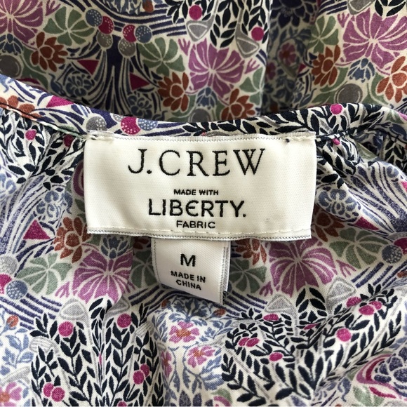 J. Crew Tie-sleeve Button-front Organic Cotton Dress in Liberty® Fabric M - Picture 5 of 5